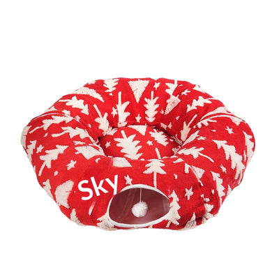 Túnel Árbol de Navidad con Cama para Gatos - Nido Flanela - Image 5