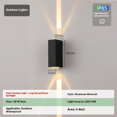 Lámpara LED de Pared Exterior Resistente al Agua - Diseño Moderno y Minimalista - Image 7
