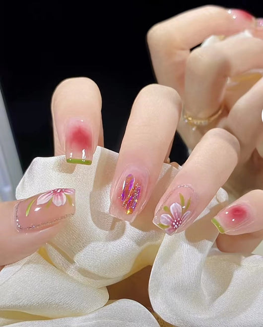 Parches de Uñas Camellia Smudge - Diseño Elegante - Image 2
