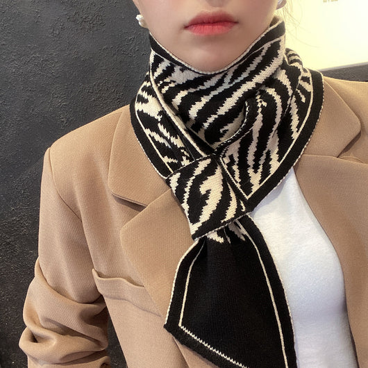 Bufanda Tejida Cuadros Houndstooth Elegante y Versátil - Image 31