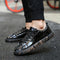 Zapatos de Cuero Charolado con Paneles Brillantes