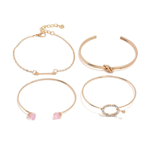 Pulsera de Diamante con Círculo Anudado y Flecha de Personalidad
