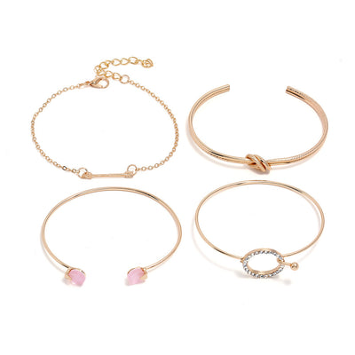Pulsera de Diamante con Círculo Anudado y Flecha de Personalidad