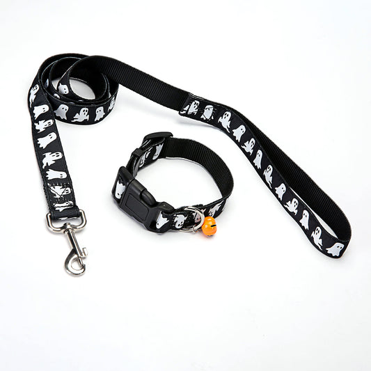 Arnés de Paseo con Collar y Correa para Perros con Cascabel
