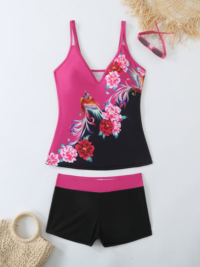 Traje de Baño Talla Grande Estampado con Corte Lateral - Image 10