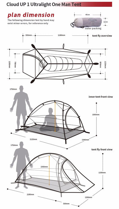 Tienda de Campaña Ultraligera Impermeable para Escalada en Montaña - Image 7