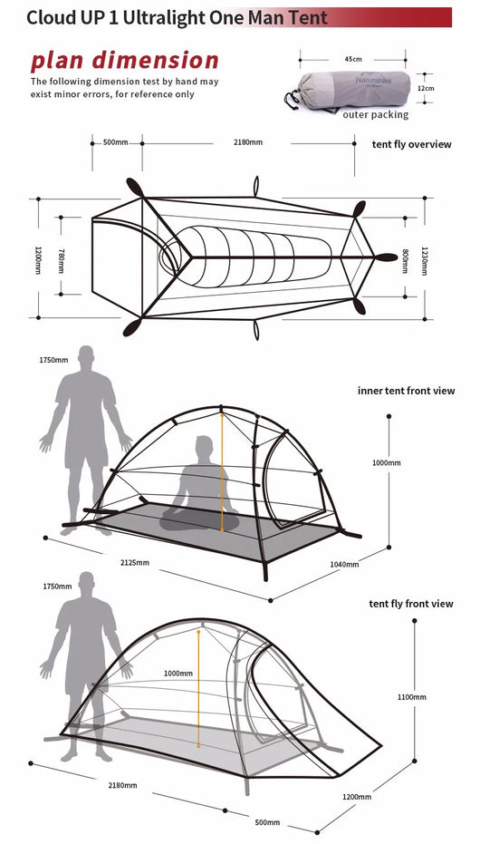 Tienda de Campaña Ultraligera Impermeable para Escalada en Montaña - Image 7