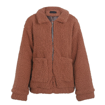 Abrigo Oversized de Lana Sintética Esponjosa - Invierno Cálido para Mujer - Image 11