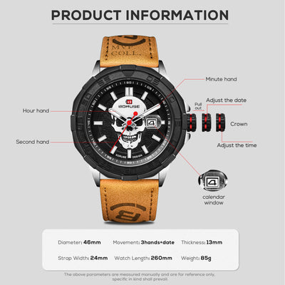 Reloj Deportivo Resistente al Agua con Calendario y Correa de Cuero - Image 10