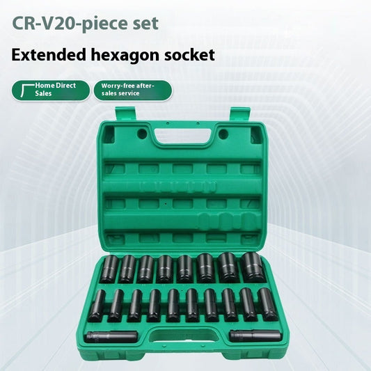 Juego de 20 Llaves Hexagonales Alargadas Recubrimiento Negro Electrofóresis