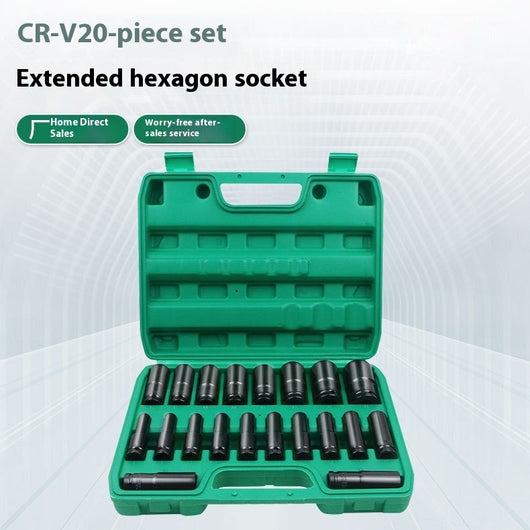 Juego de 20 Llaves Hexagonales Alargadas Recubrimiento Negro Electrofóresis
