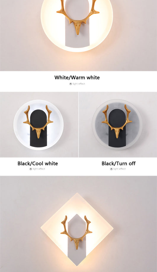 Lámpara de Pared Decorativa Astas Acrílico para Sala de Estar - Image 11