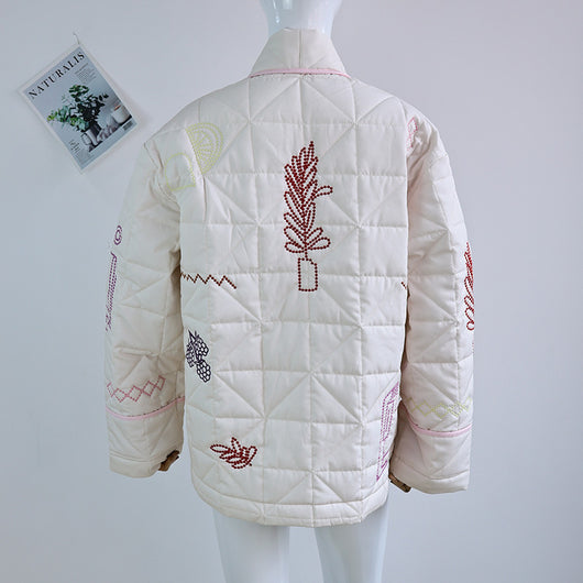 Kimono Casual Versátil con Bordado de Frutas y Cuello en V - Image 10