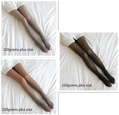 Leggins Térmicos Translúcidos Talla Grande con Forro Polar - Pantimedias Invierno - Image 14