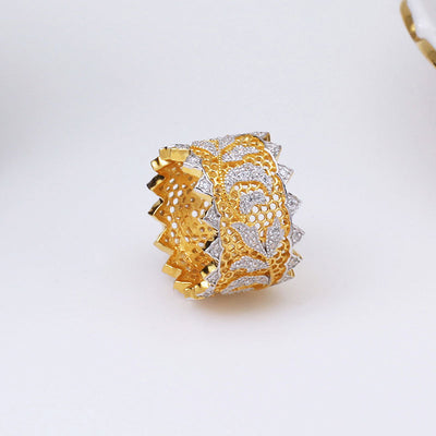 Anillo de Plata 925 Hueco con Doble Encaje Grabado para Mujer - Image 4