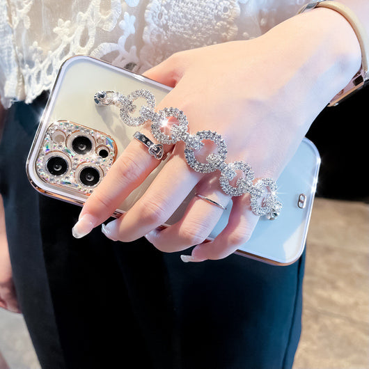 Funda para Celular con Diseño de Diamantes Brillantes Transparente - Image 13
