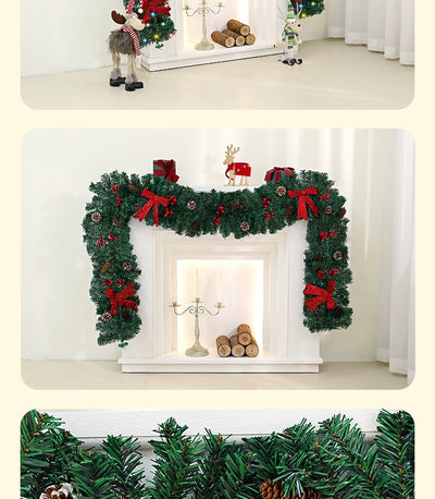 Decoración Navideña de Ratán con Piñas y Moños - Ambiente Festivo Premium - Image 13