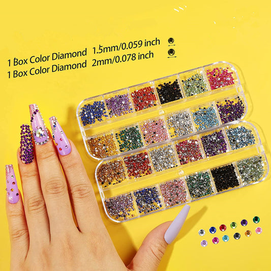 Set de Stickers Diamante AB Iridiscente Transparente