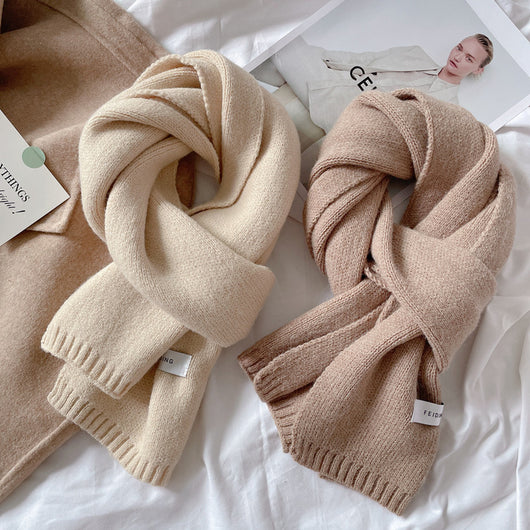 Bufanda de Lana Tejida para Mujer - Abrigo Grueso Invierno y Otoño - Image 8