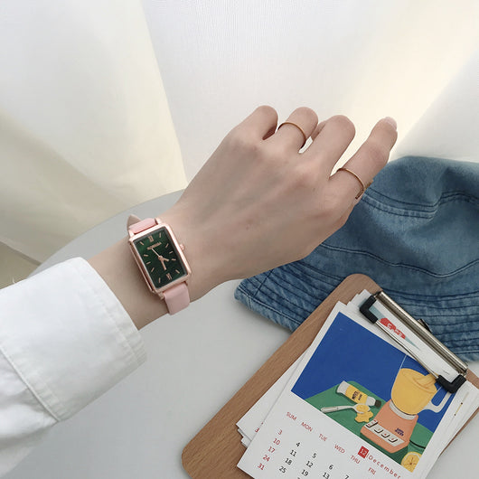 Reloj Cuadrado Retro Mori con Encaje para Mujer - Image 32