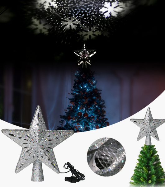 Estrella Luminosa LED para Árbol de Navidad con Proyector Láser de Copos de Nieve - Image 27