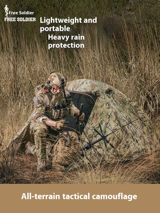 Tienda de Campaña Individual Camuflada - Protección Impermeable y Solar - Image 13