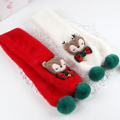 Babero Navideño Infantil con Pelaje Sintético de Conejo - Diseño Cartoon Unisex - Image 4