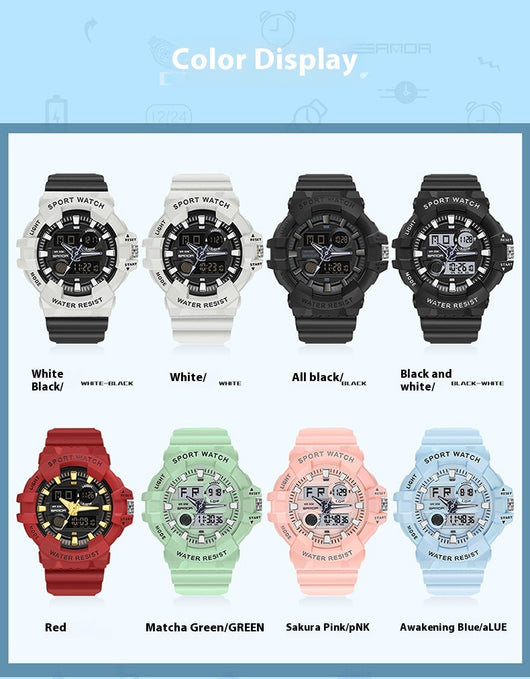 Reloj Deportivo Digital Dual Display Pantalla Grande Luminoso Resistente al Agua Unisex - Image 26