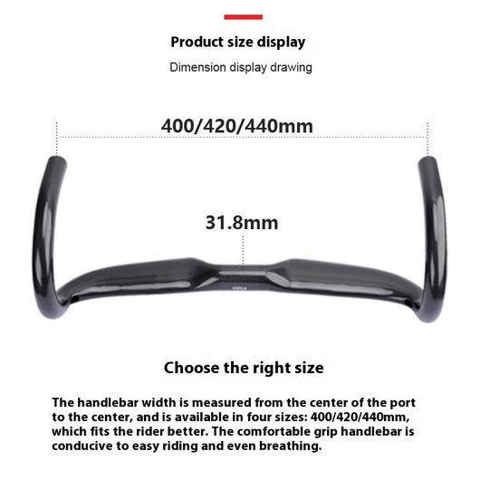 Manillar de Carbono Ultraligero para Bicicleta de Ruta - Accesorios Premium - Image 4