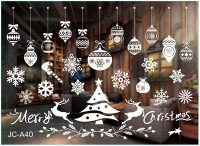 Pegatinas Navideñas para Ventanas en Colores Festivos - Image 18