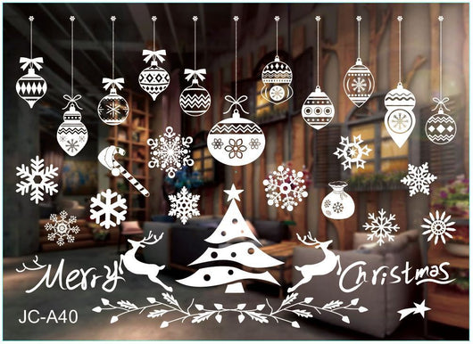 Pegatinas Navideñas para Ventanas en Colores Festivos - Image 18