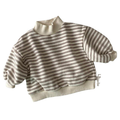 Sudadera Suelta a Rayas con Cuello Alto - Image 9