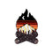 Torch camping brooch XZ2345