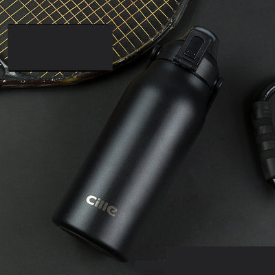 Botella Deportiva de Acero Inoxidable con Pajita Reutilizable para Mujer - Image 3