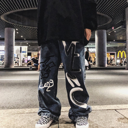 Jeans Hombre con Diseño Graffiti Anime Spray Paint - Image 3