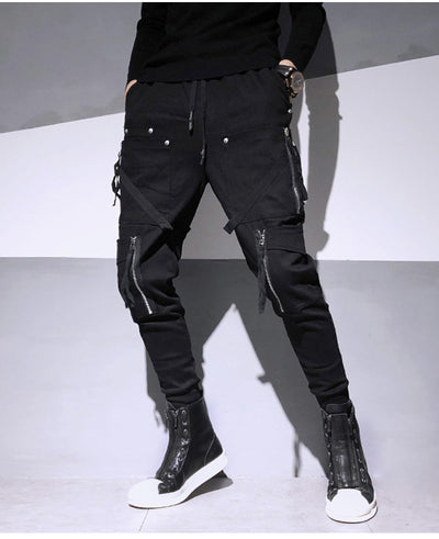 Overol Harem Slim Fit con Cierres Decorativos - Estilo Dark Fashion - Image 19