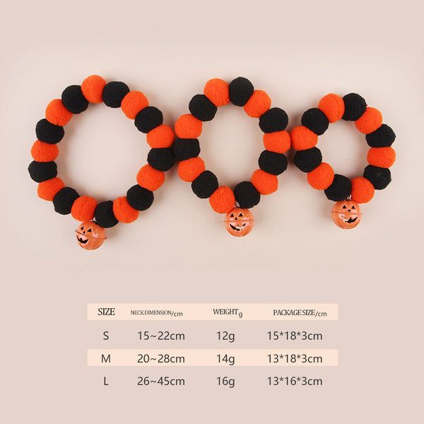 Collar Festivo para Gatos con Diseño de Calabaza - Accesorio Divertido y Seguro
