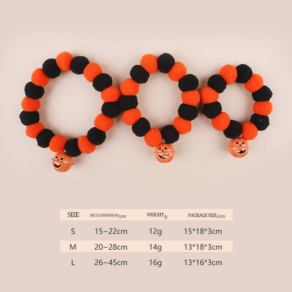 Collar Festivo para Gatos con Diseño de Calabaza - Accesorio Divertido y Seguro