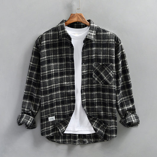 Camisa Casual de Cuadros Retro para Hombre - Image 7