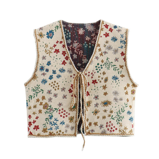 Chaleco Casual Jacquard para Mujer
