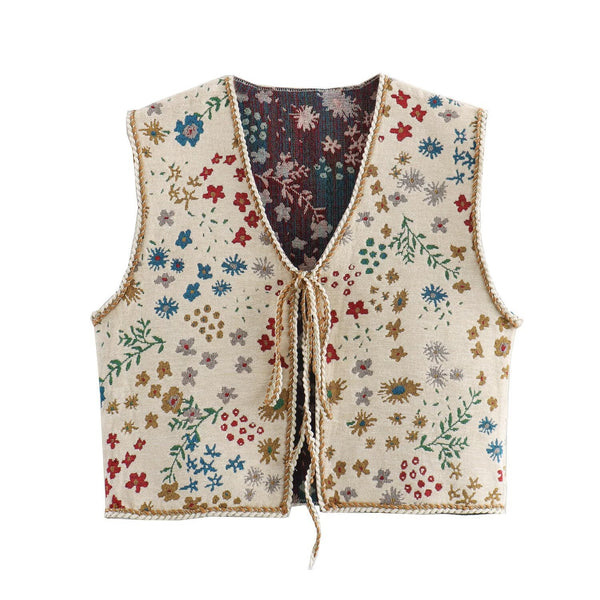 Chaleco Casual Jacquard para Mujer