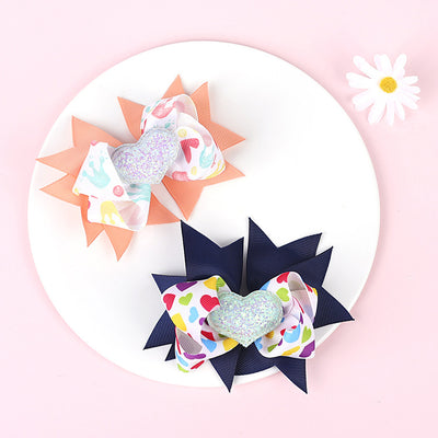 Pasador de Moño Infantil Multicapa con Detalle de Amor - Image 26