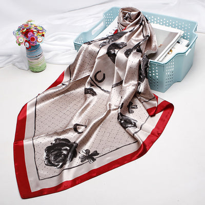 Pañuelo de Seda 90cm Estampado Anacardo - Image 35