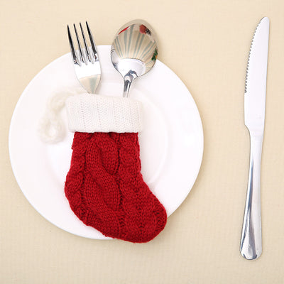 Bolsas Portacubiertos Navideños para Cena - Soporte de Cubiertos Decorativo