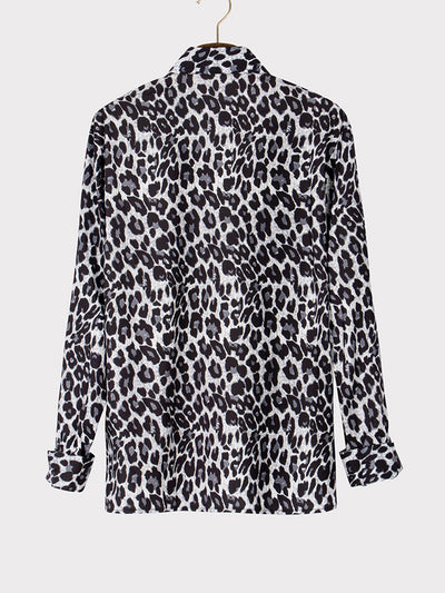 Camisa Estampado Leopardo Manga Larga para Hombre - Image 4