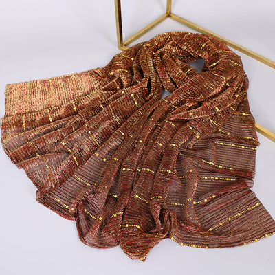 Pañuelo de Seda con Lentejuelas Brillantes para Mujer - Image 52