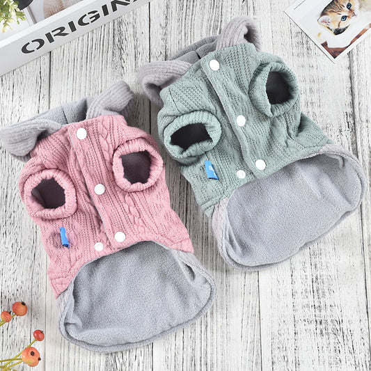 Vestido Teddy Floral Invierno para Perros Pequeños - Image 2