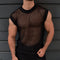 Chaleco Casual de Malla Transparente para Hombre