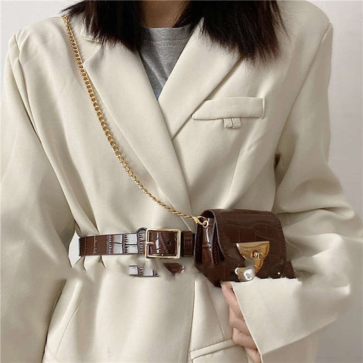 Cinturón Decorativo y Bolsa de Cintura para Mujer - Estilo Europeo y Americano - Image 12
