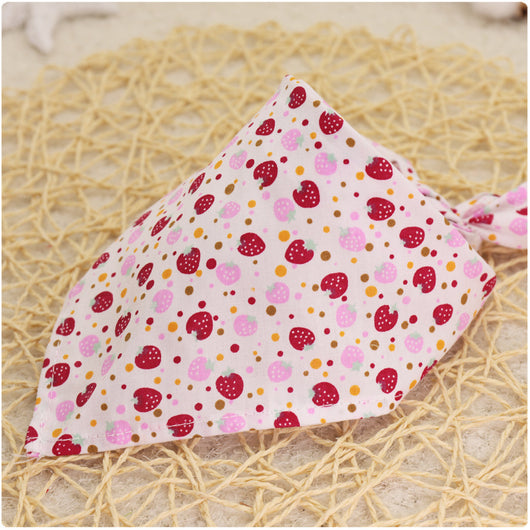 Pañuelo Triangular de Algodón con Encaje y Estampado Infantil - Image 41